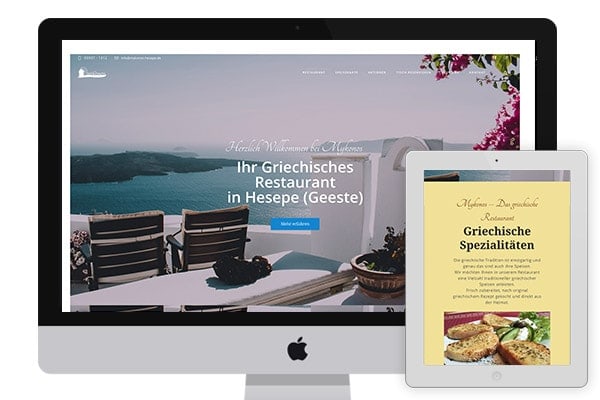 Website of Mykonos Hesepe