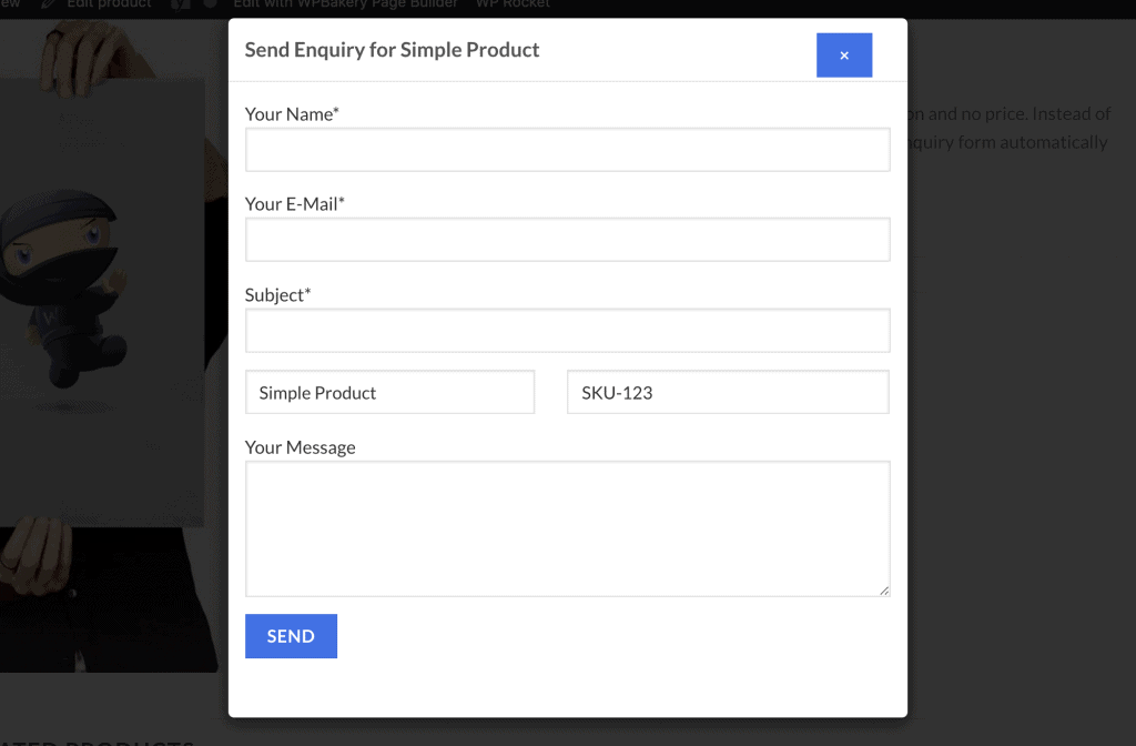 single enquiry form