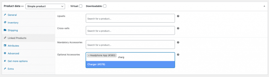 obligatorisches oder optionales Zubehör in WooCommerce hinzufügen