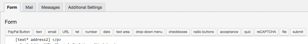 cf7 paypal-Schaltfläche