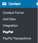 cf7 paypal-Menü