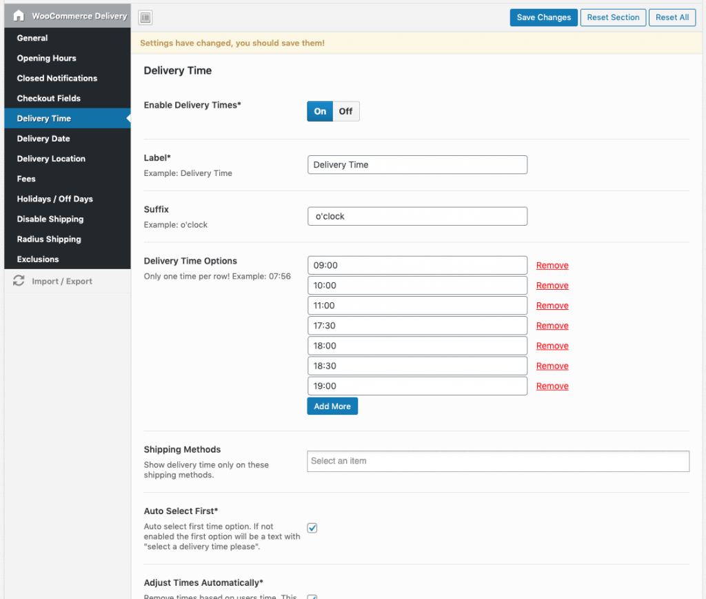 Ihre Lieferzeiten festlegen