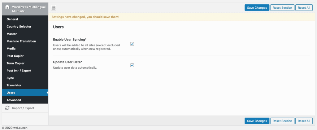 Benutzer synchronisieren