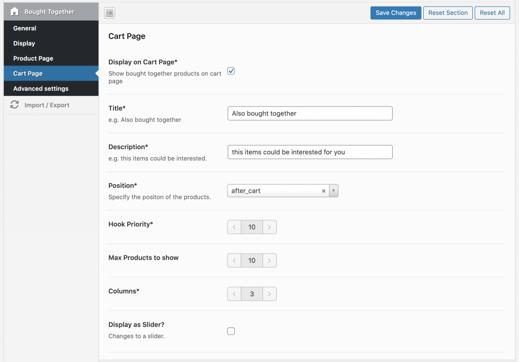 zusammen gekaufte Produkte im Warenkorb anzeigen