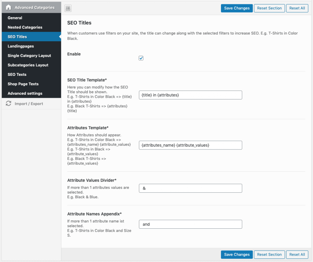 WooCommerce SEO titles