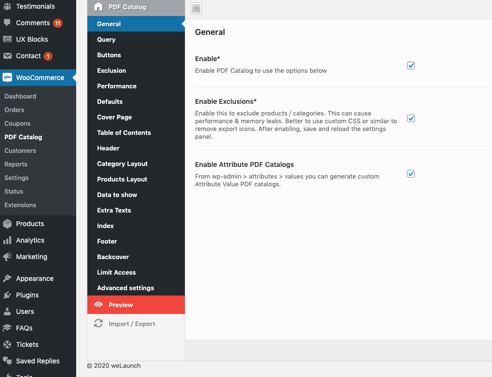 enable woocommerce pdf catalog plugin