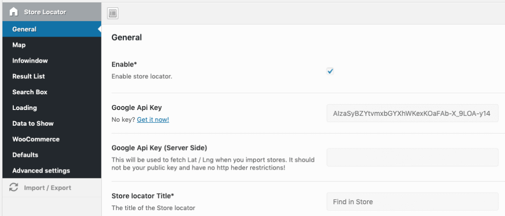 changer le titre du store locator de wp