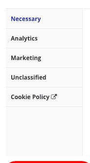 Categorías de servicios GDPR