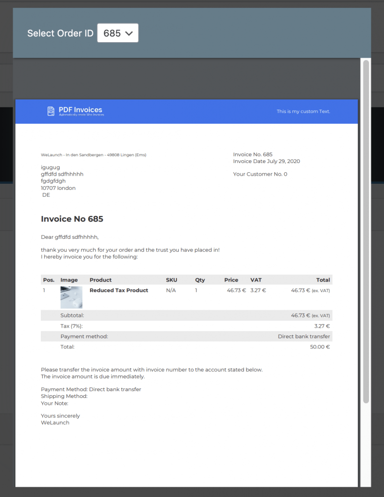 preview functionality