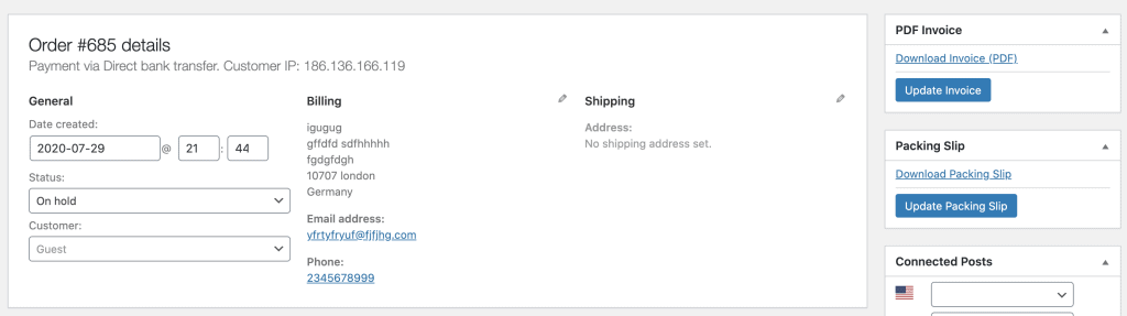 single order download invoice