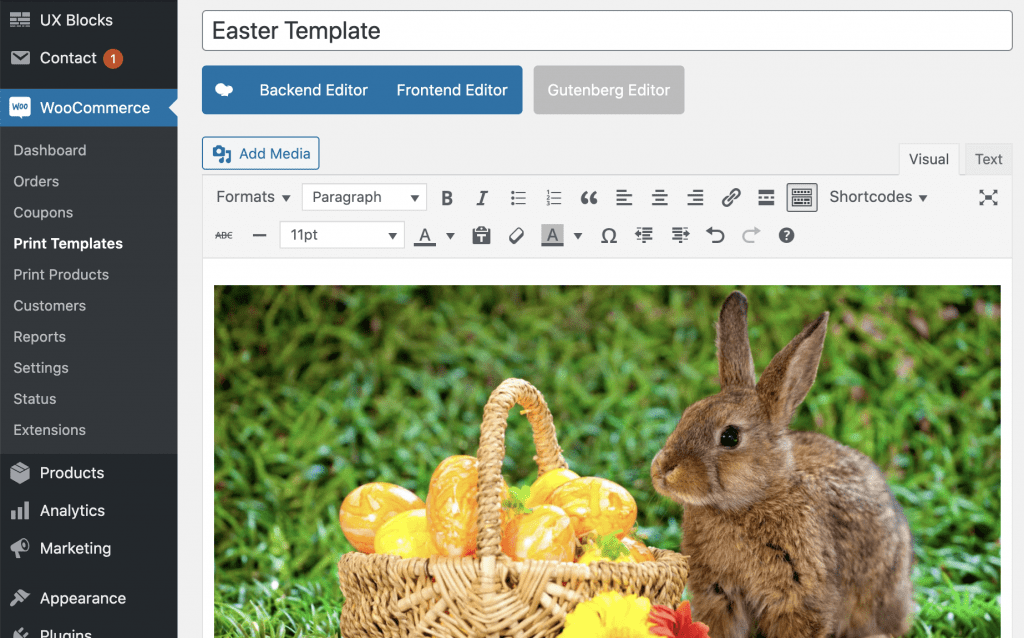 create a pint pdf template