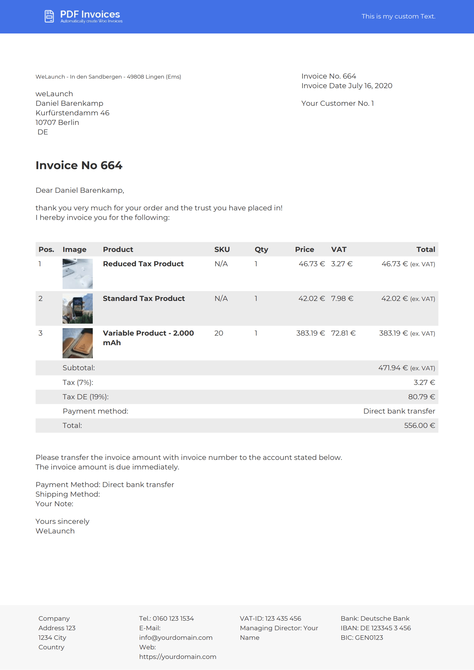 automatic invoice generator