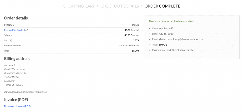 order complete