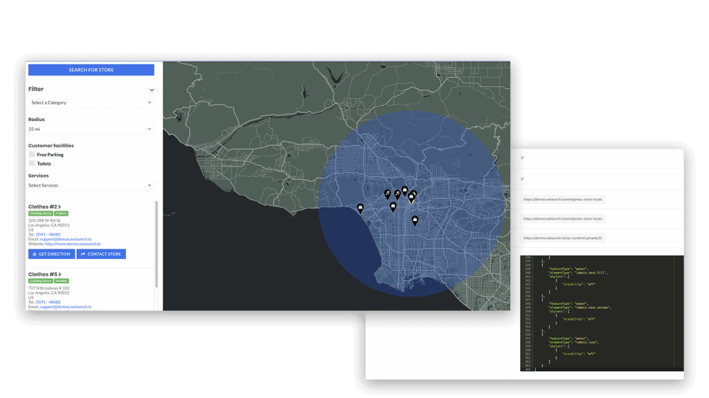 store locator styling