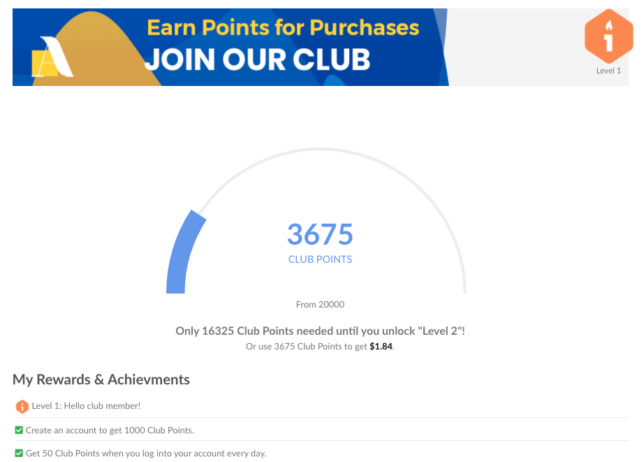 level system and my points