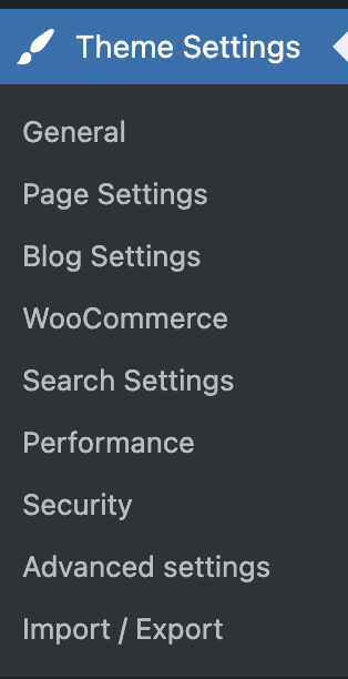 Strand theme settings