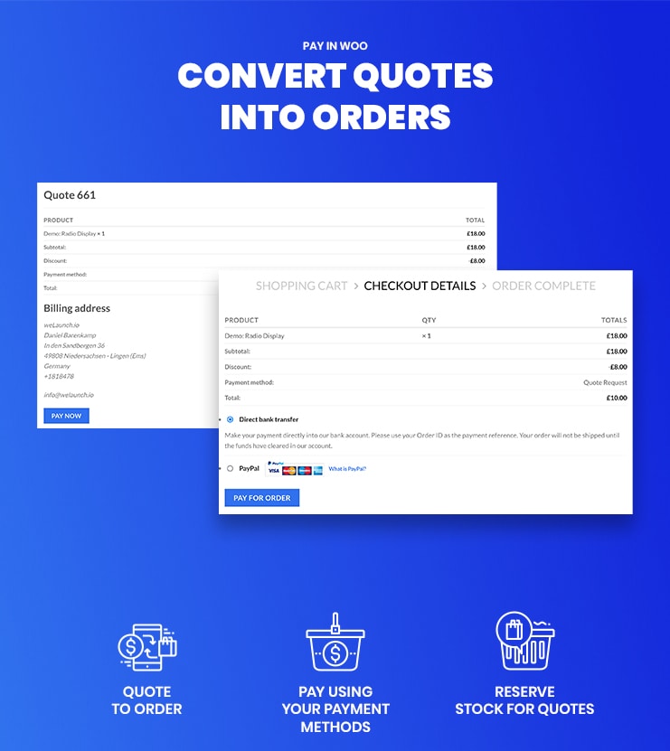 Convert Quotes into Orders