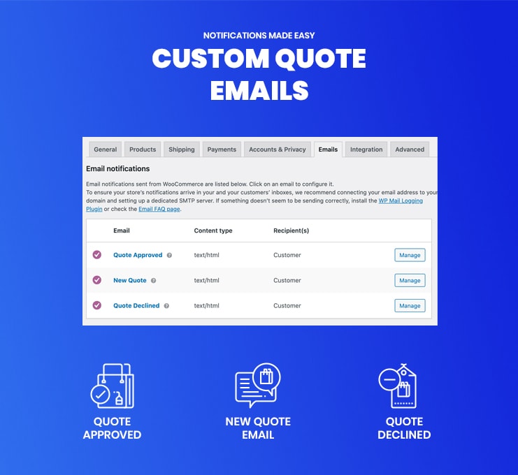 Custom Quote Emails