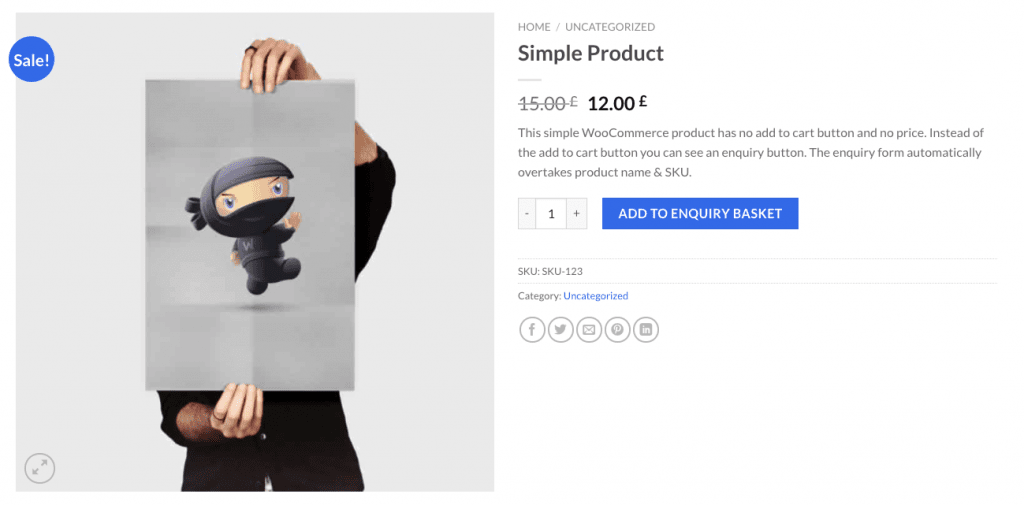 WooCommerce add to enquiry button