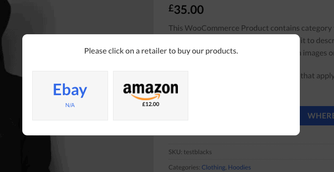 product retailers popup display