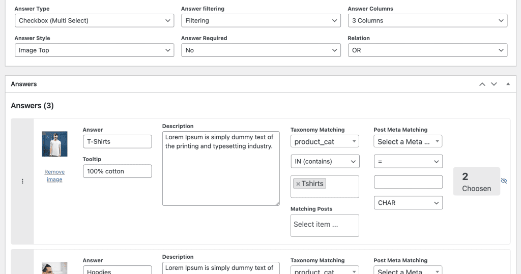 multiple question layouts 2