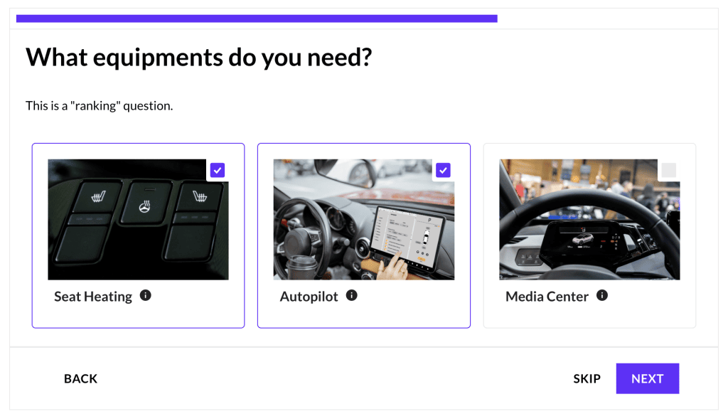 ranking question example