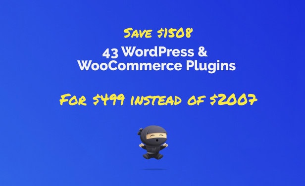 Get 43 WordPress plugins for $499 instaed of $2007