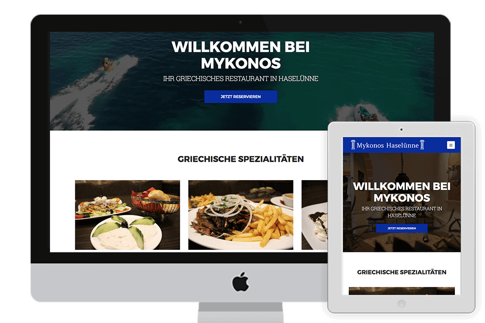 Mykonos Haselünne Restaurant website