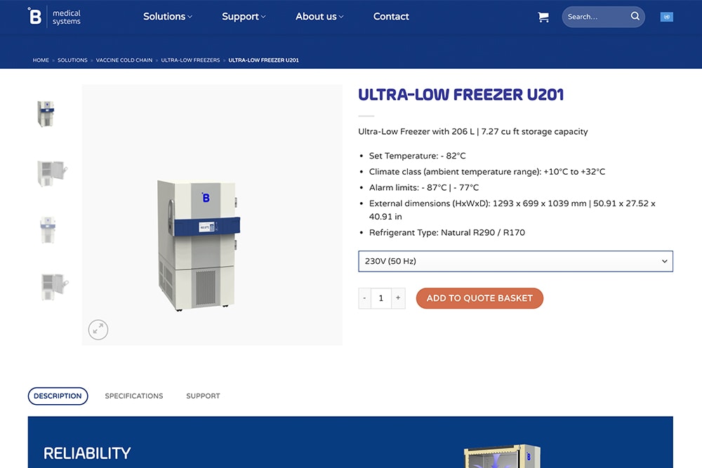 B Medical Systems product page