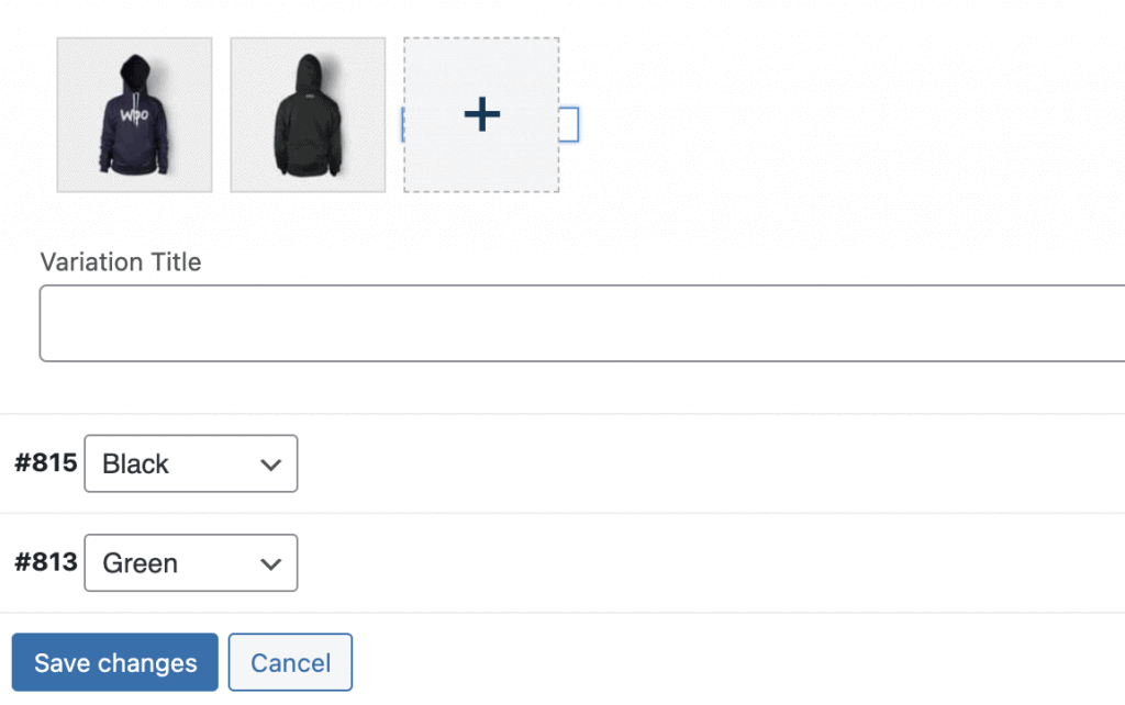 set custom variation gallery images in WooCommerce