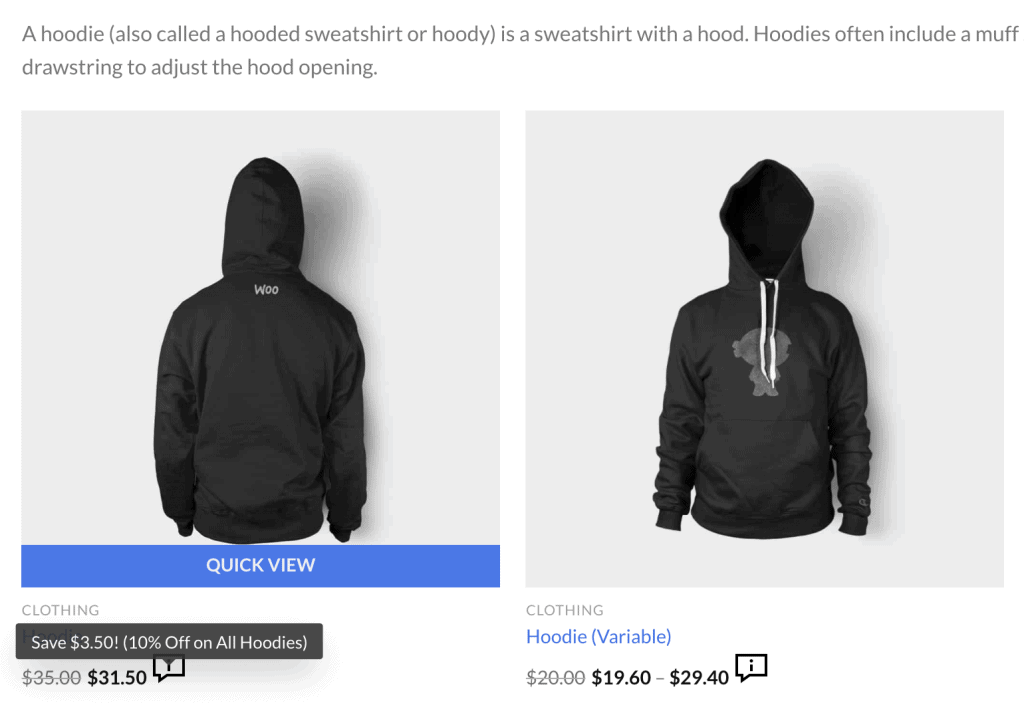 example product discount on hoodies