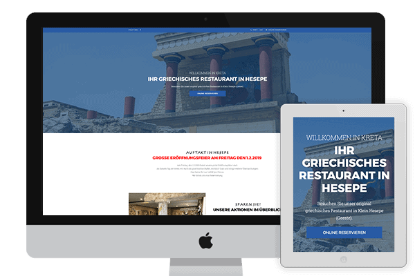 Kreta Hesepe webdesign