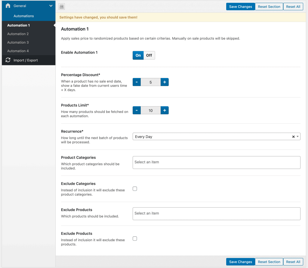 woocommerce sale automations