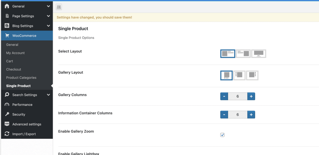 woocommerce settings