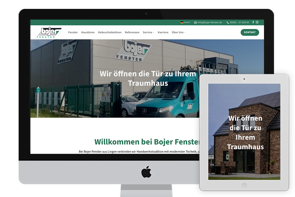 Bojer Fenster Webdesign