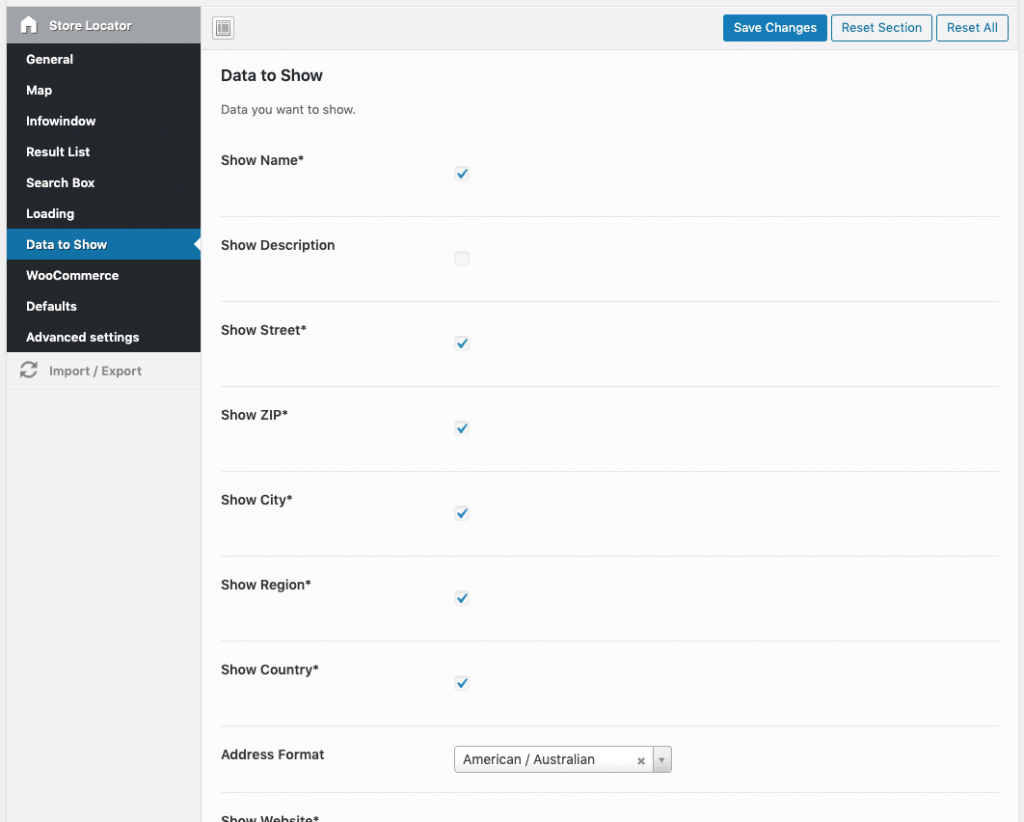 hide or show store data as you like