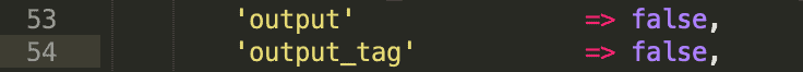 set output tag to true