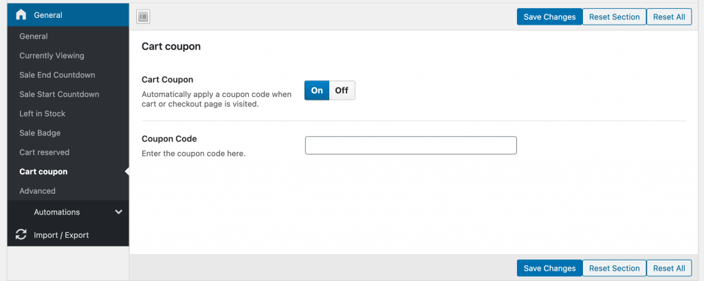auto cart coupons