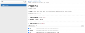 search for google webfont