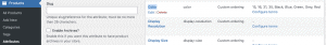 correct standard woocommerce attributes