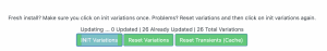 make sure you clicked on init variations