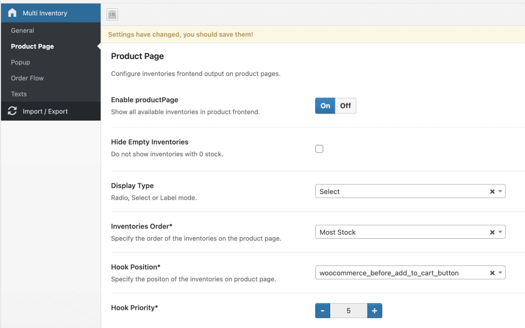 Inventory Product Page styles