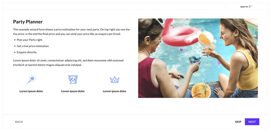 Een prijsberekeningsformulier in meerdere stappen maken in WordPress